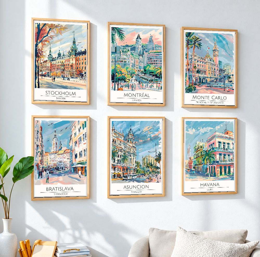 Set de cuadros decorativos que combinan