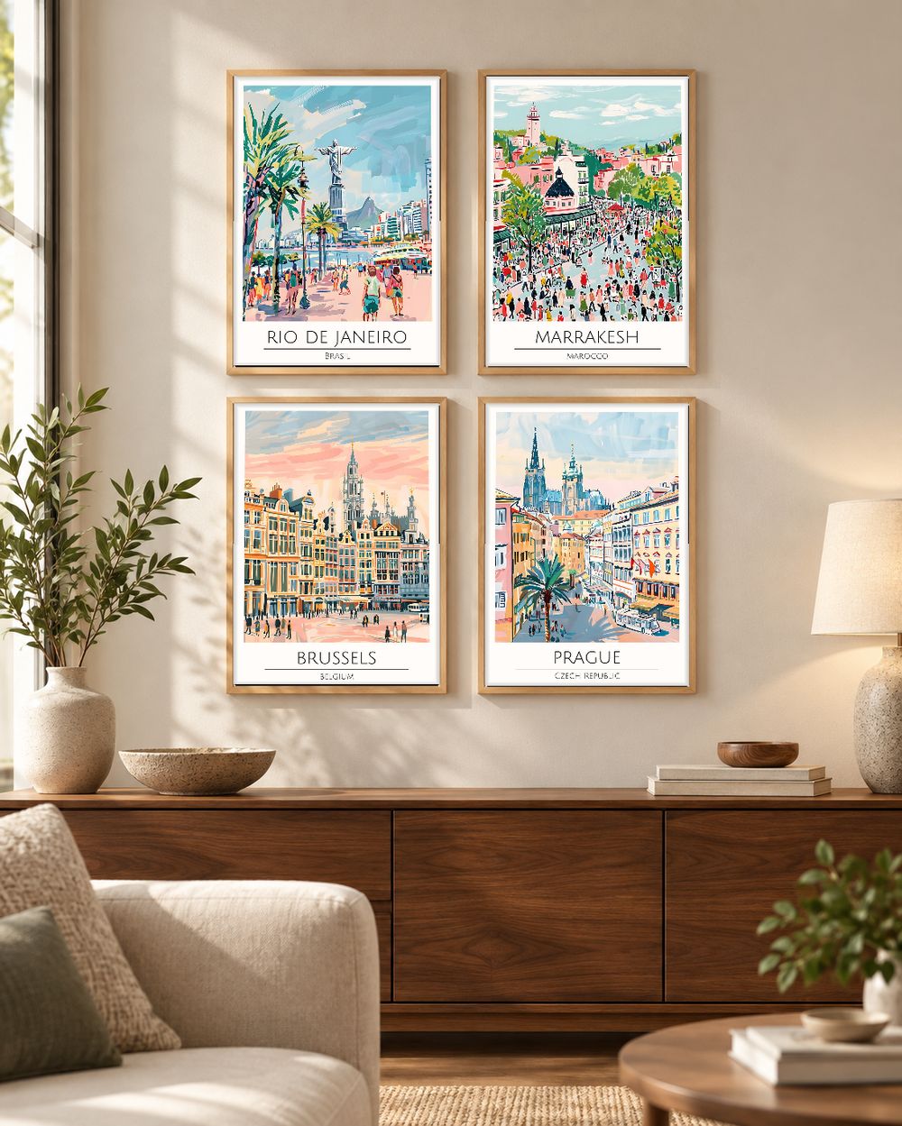 Set de cuadros decorativos que combinan