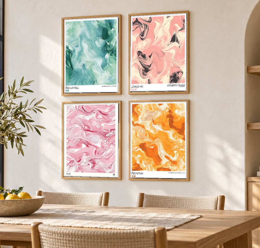Set de cuadros decorativos que combinan