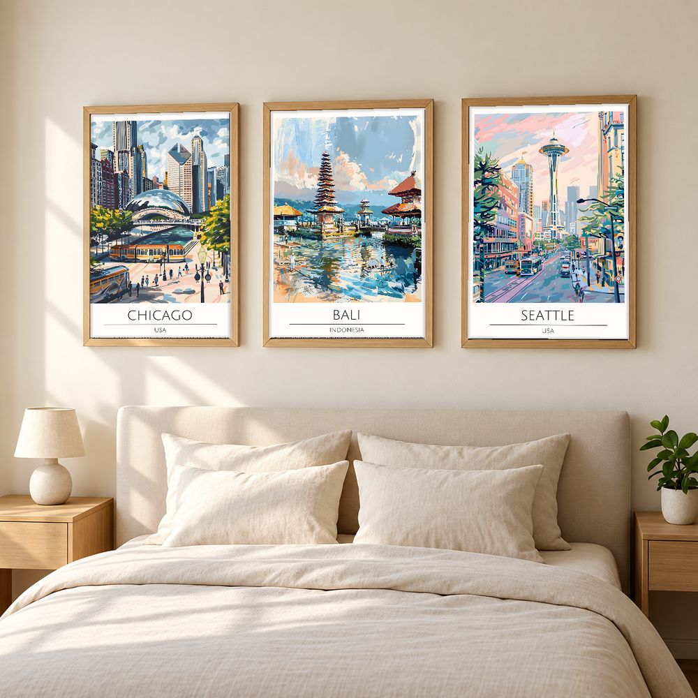 Set de cuadros decorativos que combinan