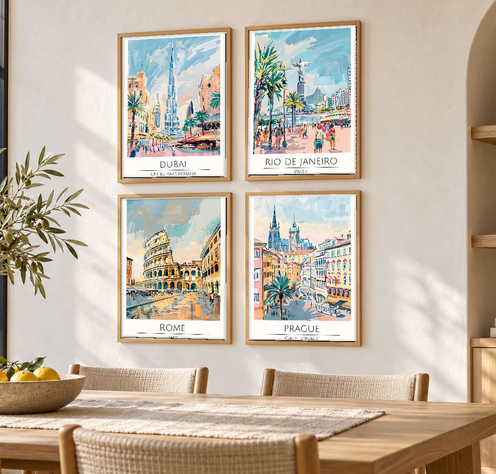 Set de cuadros decorativos que combinan