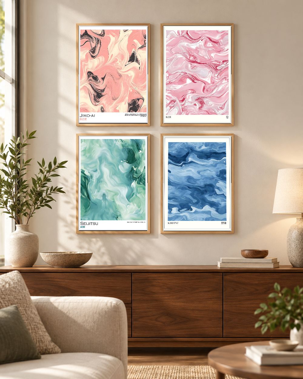Set de cuadros decorativos que combinan