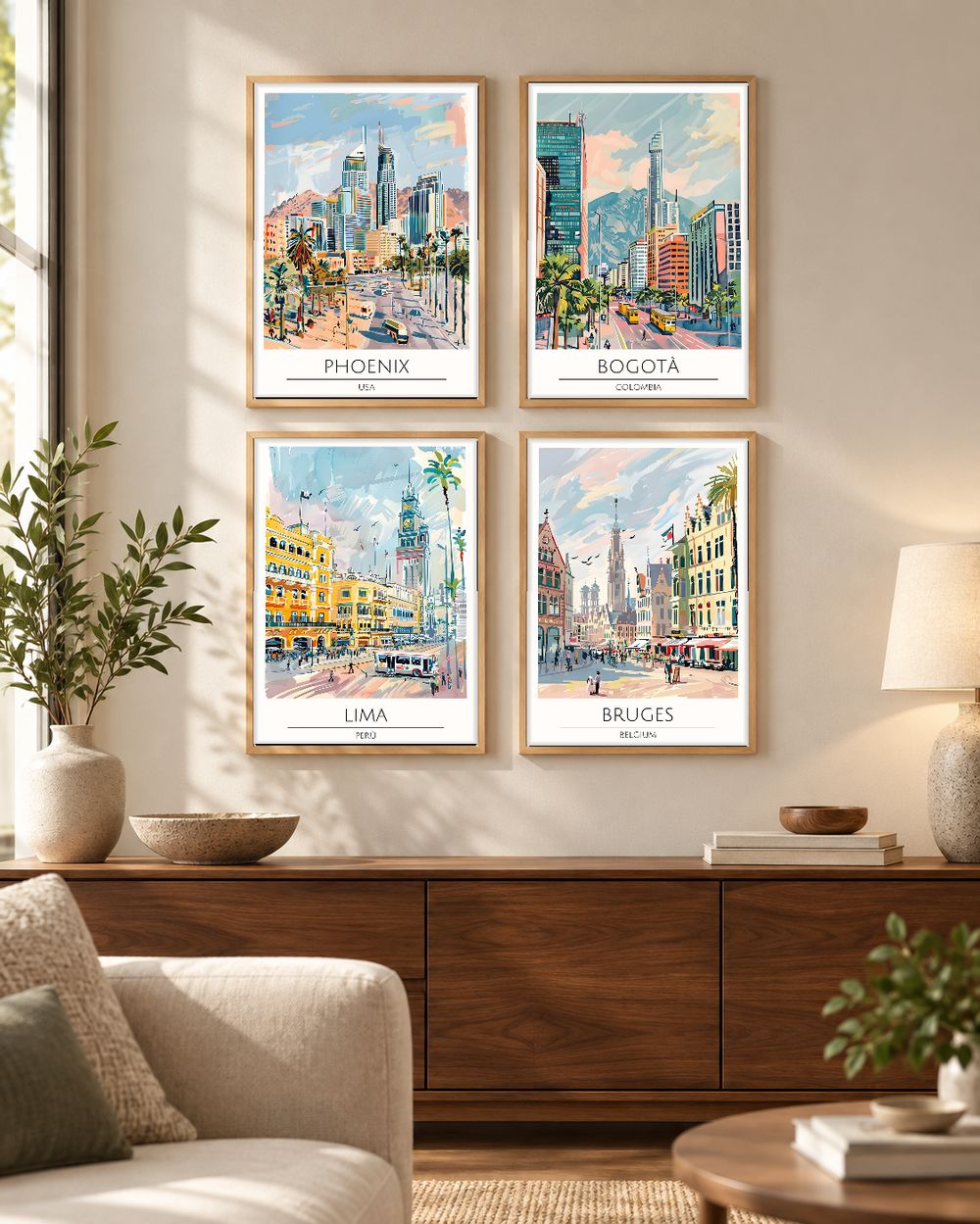 Set de cuadros decorativos que combinan