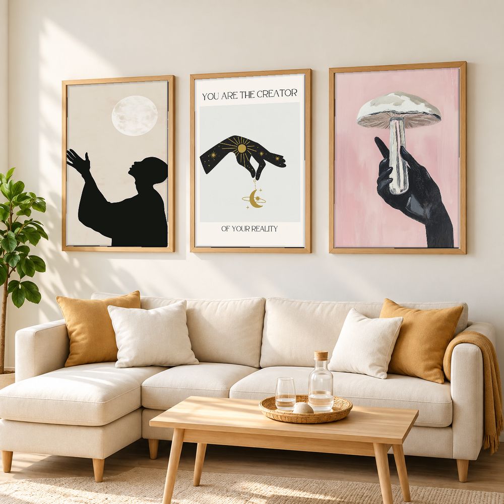 Set de cuadros decorativos que combinan