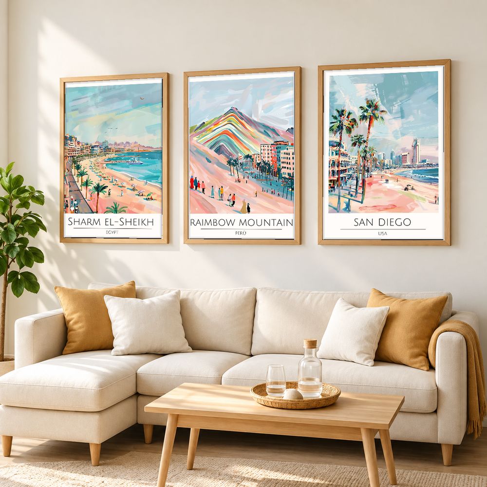 Set de cuadros decorativos que combinan