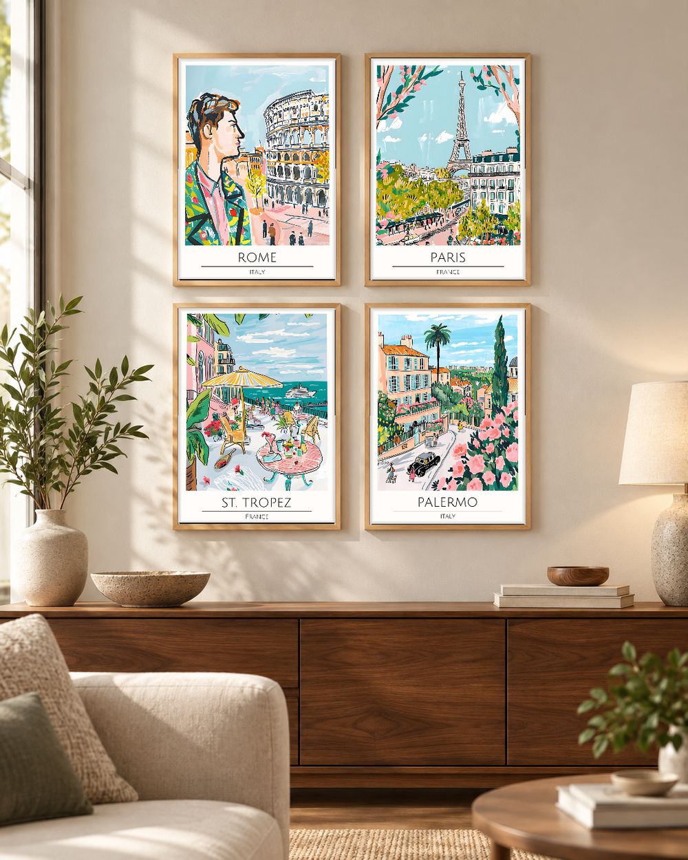 Set de cuadros decorativos que combinan