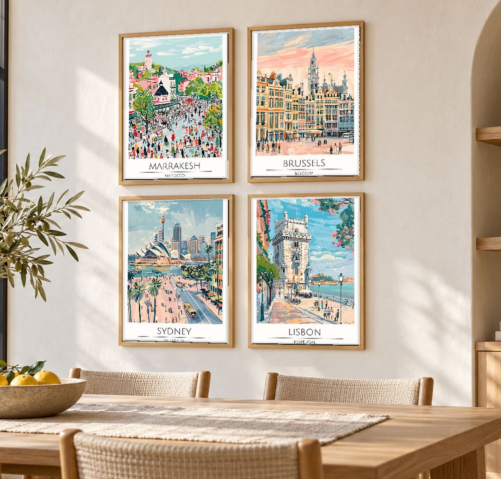 Set de cuadros decorativos que combinan