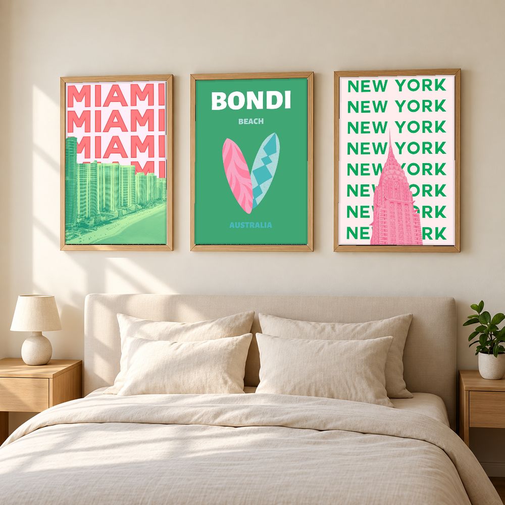 Set de cuadros decorativos que combinan