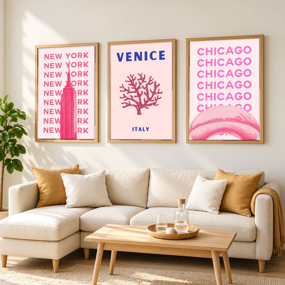Set de cuadros decorativos que combinan