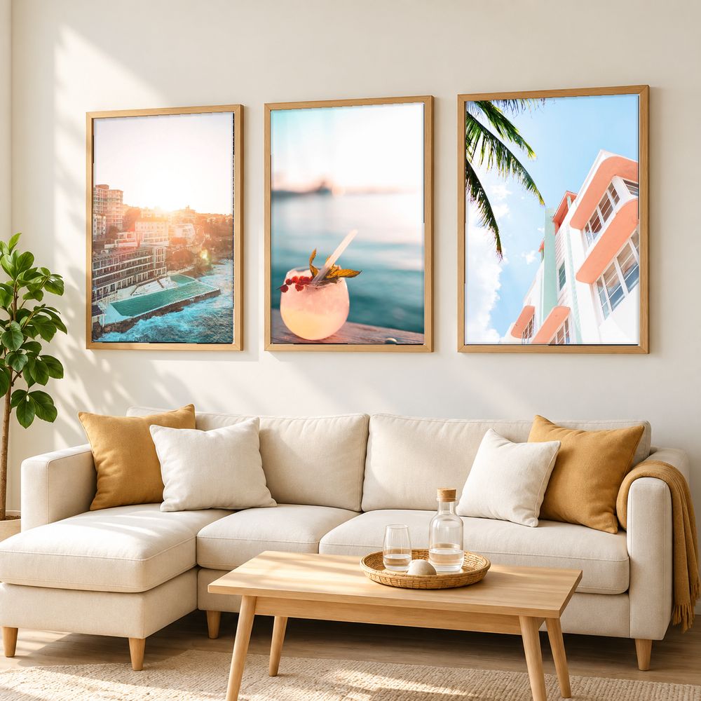 Set de cuadros decorativos que combinan