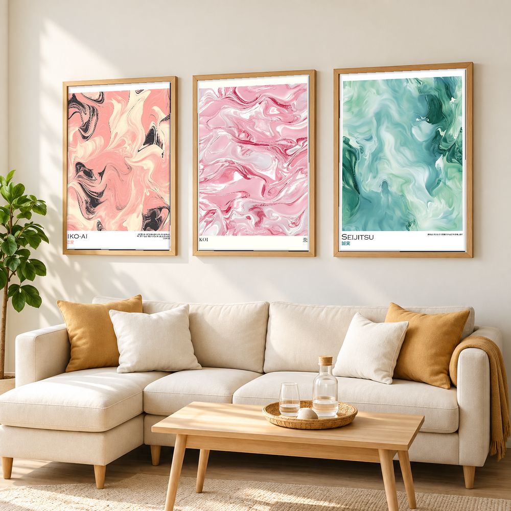 Set de cuadros decorativos que combinan