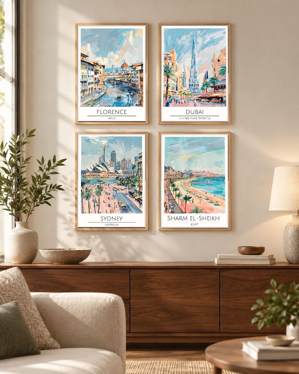 Set de cuadros decorativos que combinan