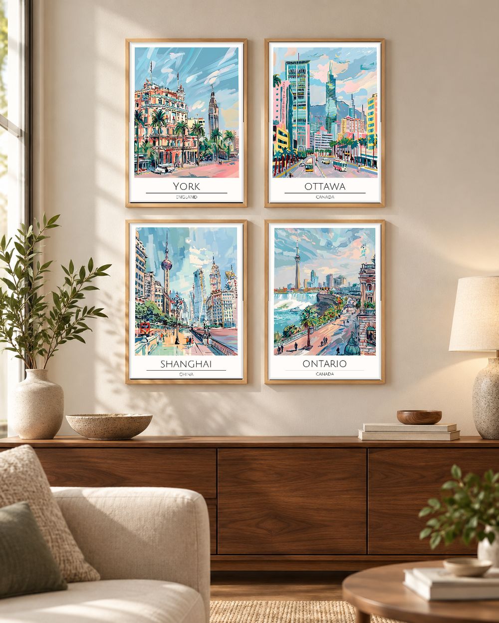 Set de cuadros decorativos que combinan