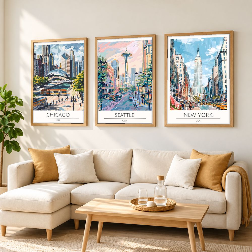 Set de cuadros decorativos que combinan