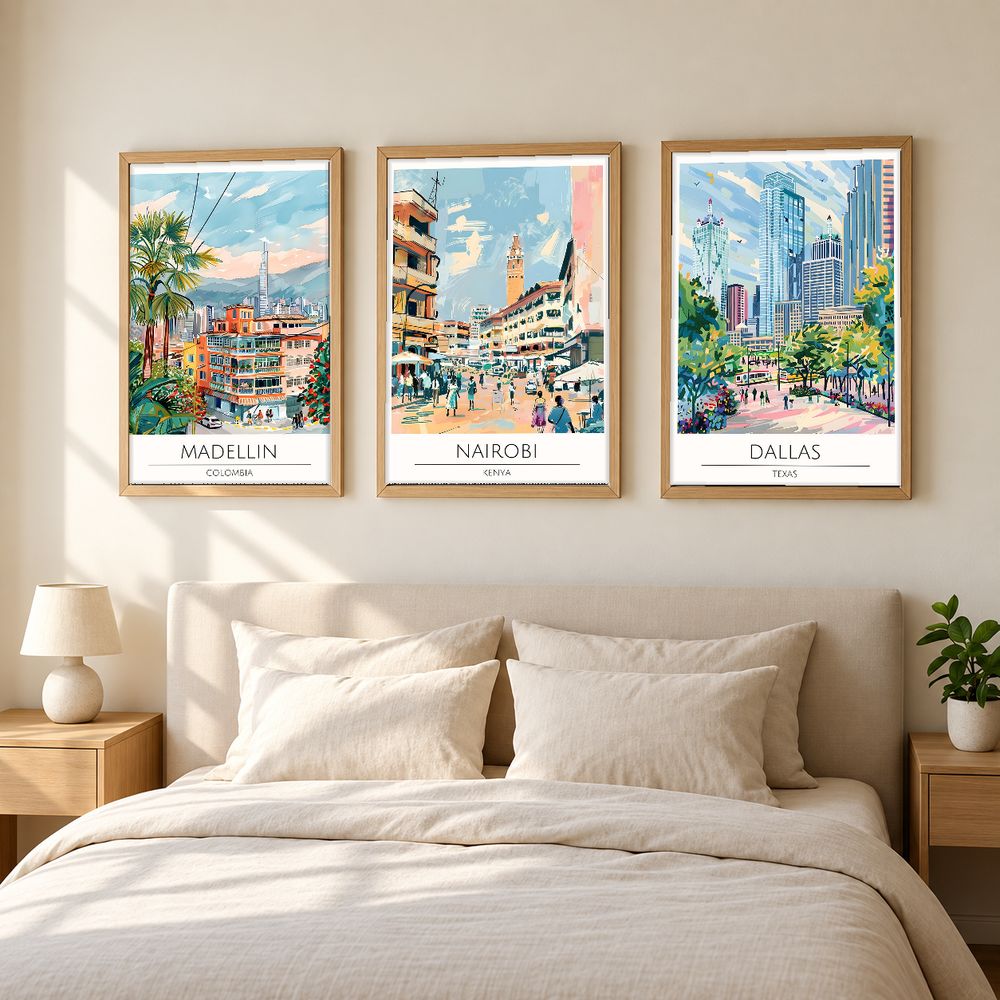 Set de cuadros decorativos que combinan