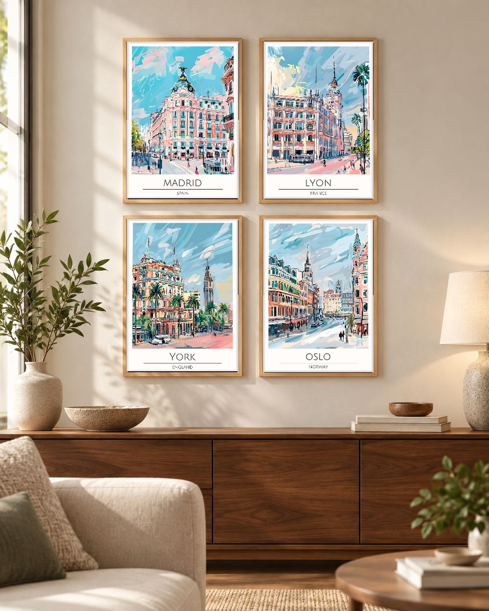 Set de cuadros decorativos que combinan