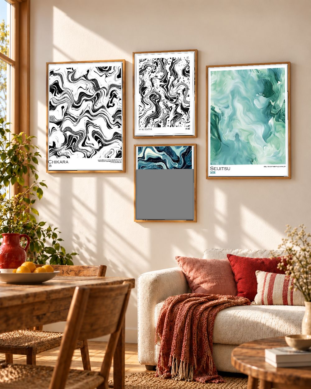 Set de cuadros decorativos que combinan