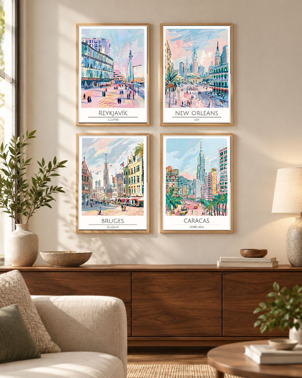 Set de cuadros decorativos que combinan