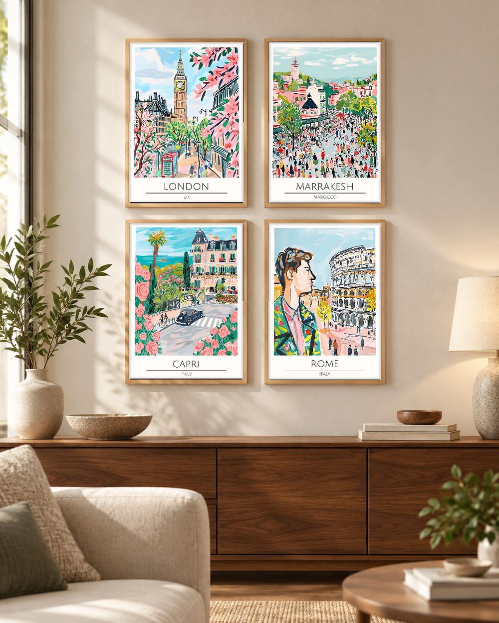 Set de cuadros decorativos que combinan