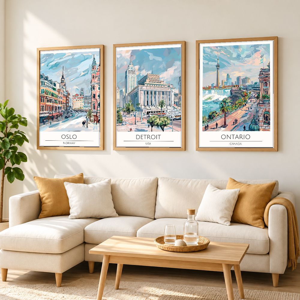 Set de cuadros decorativos que combinan