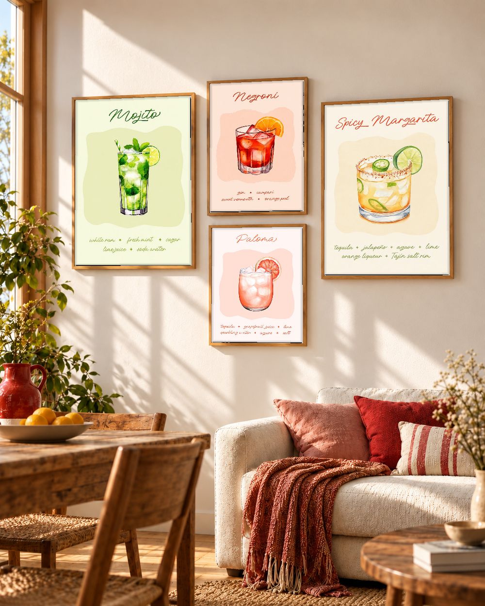 Set de cuadros decorativos que combinan