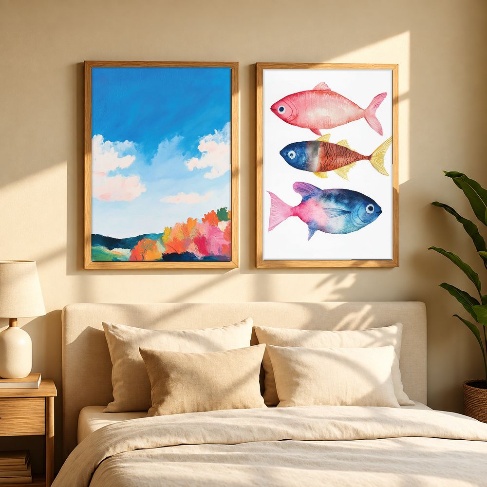 Set de cuadros decorativos que combinan