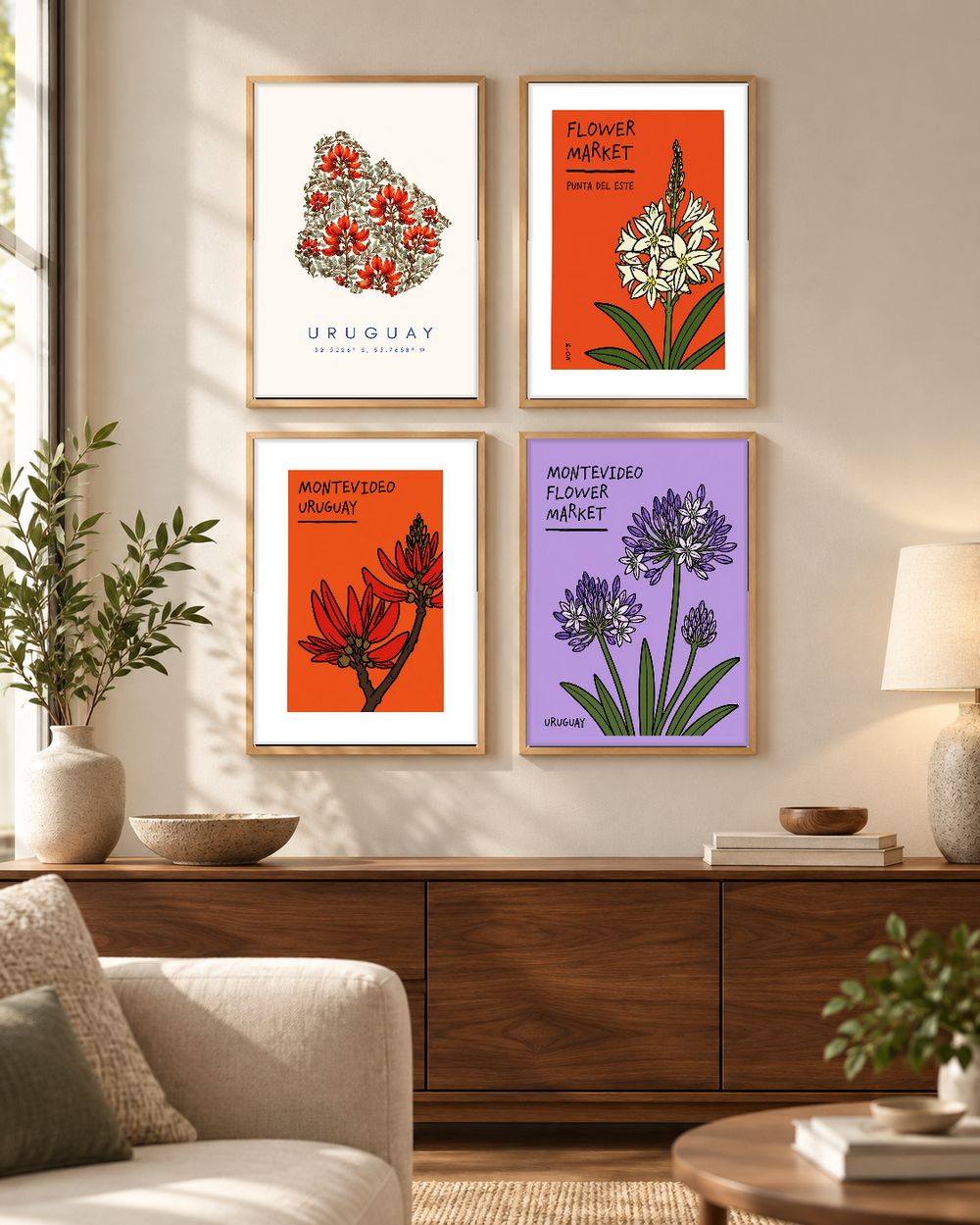 Set de cuadros decorativos que combinan