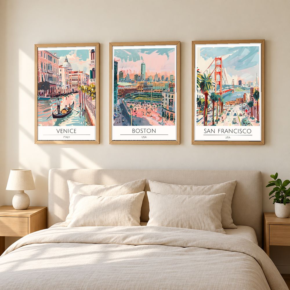 Set de cuadros decorativos que combinan