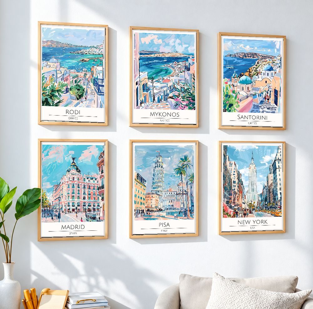 Set de cuadros decorativos que combinan