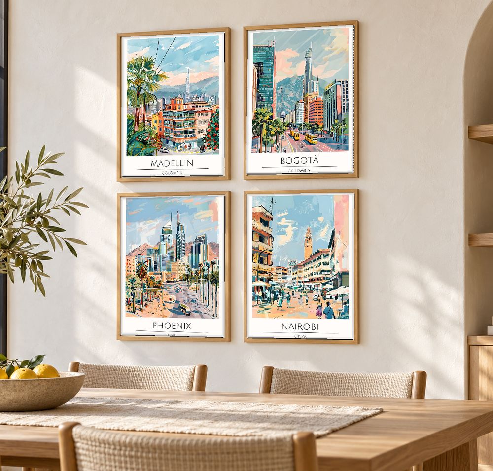 Set de cuadros decorativos que combinan