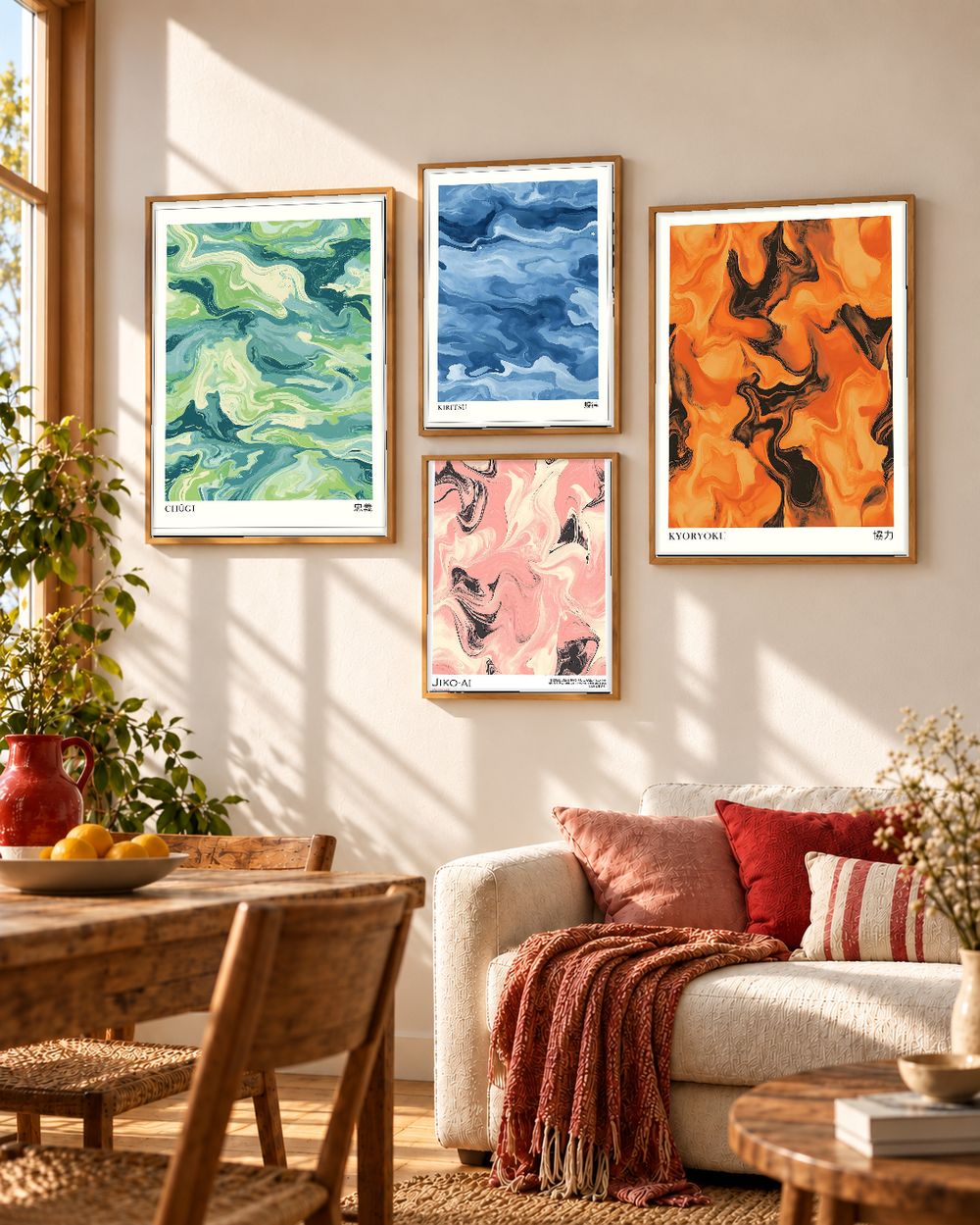 Set de cuadros decorativos que combinan