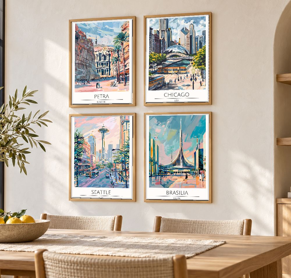 Set de cuadros decorativos que combinan
