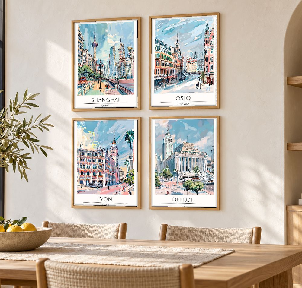 Set de cuadros decorativos que combinan