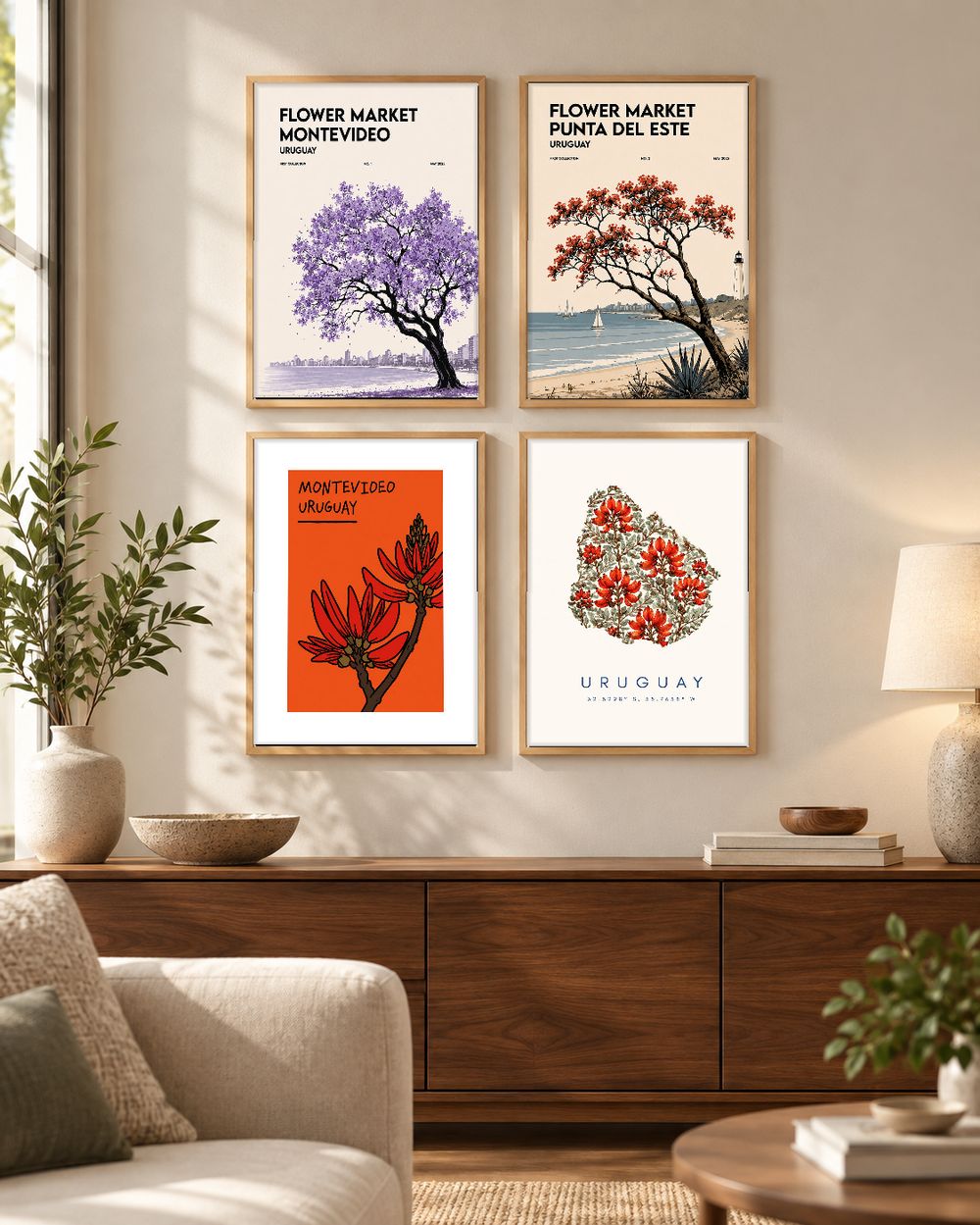 Set de cuadros decorativos que combinan