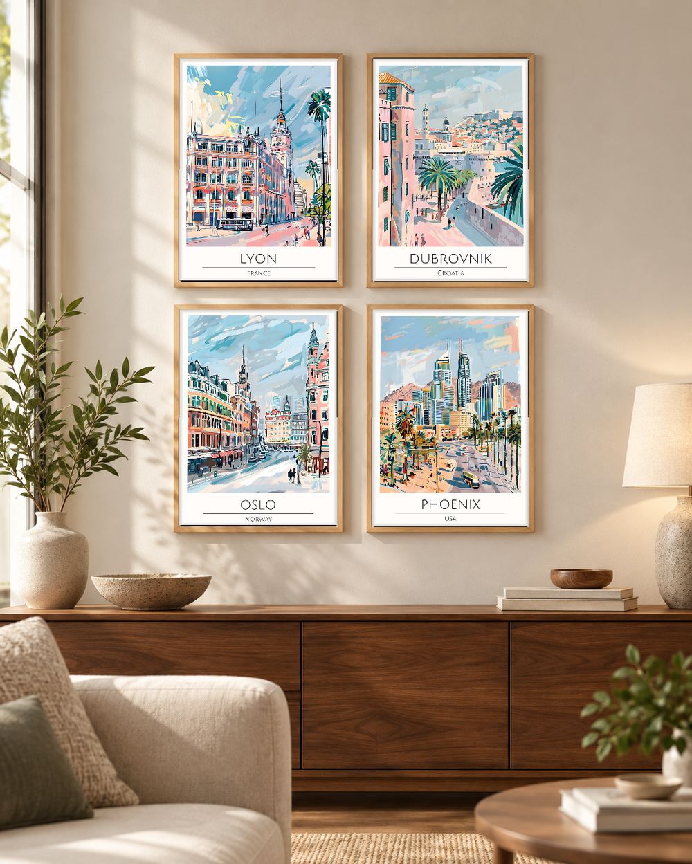 Set de cuadros decorativos que combinan