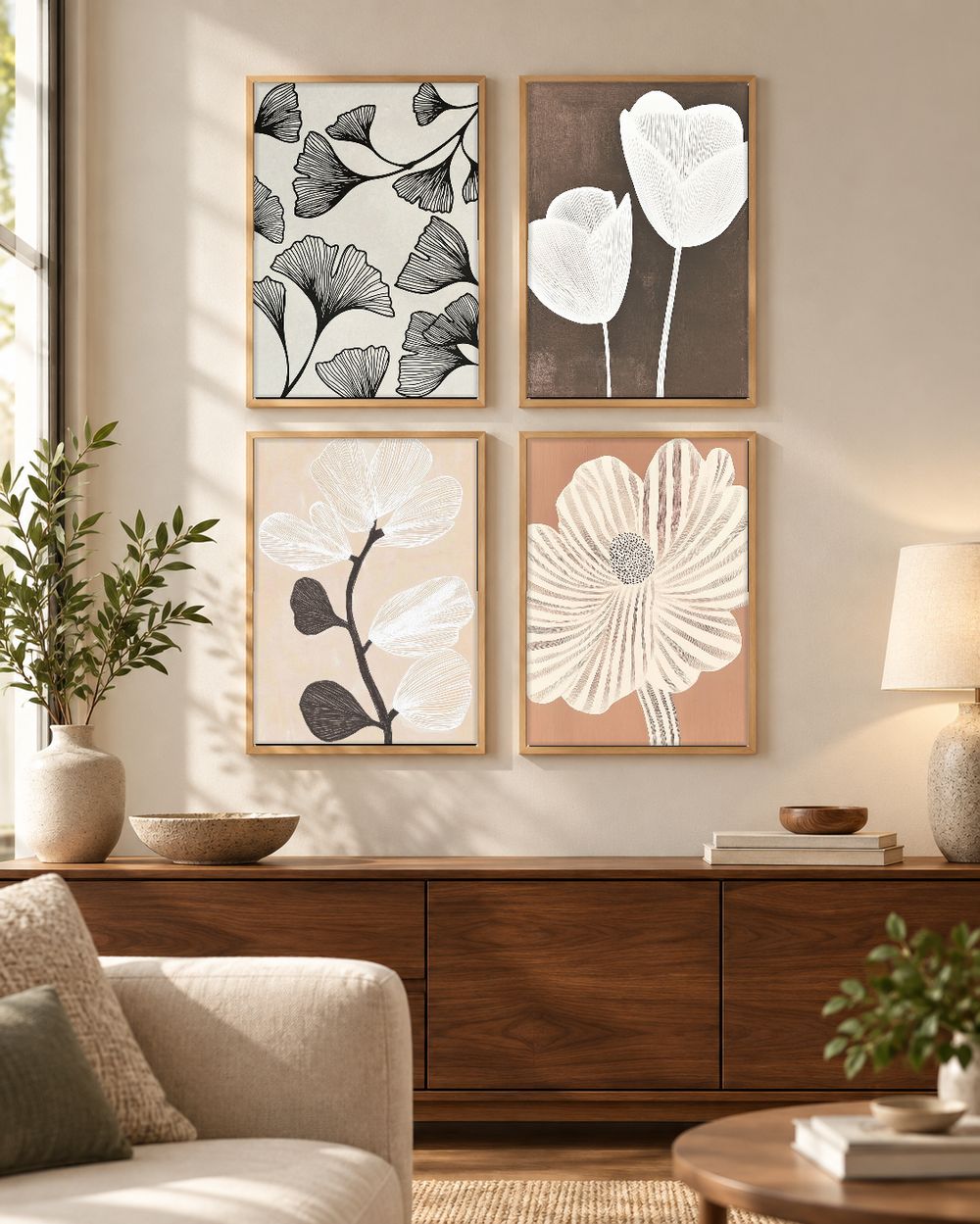 Set de cuadros decorativos que combinan