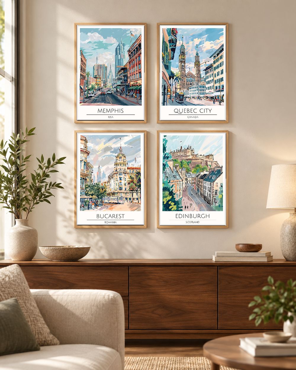 Set de cuadros decorativos que combinan
