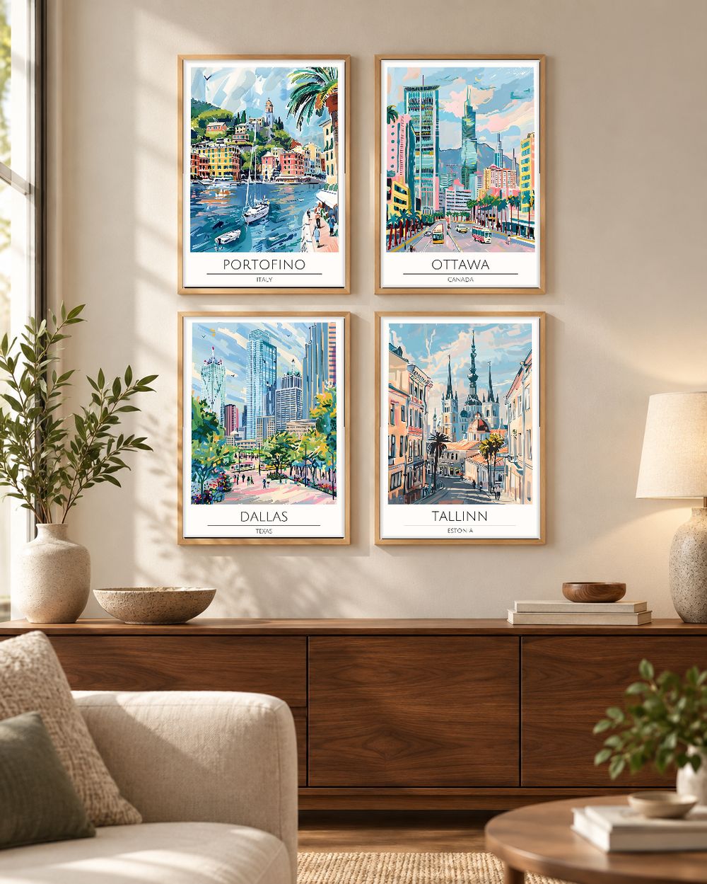 Set de cuadros decorativos que combinan