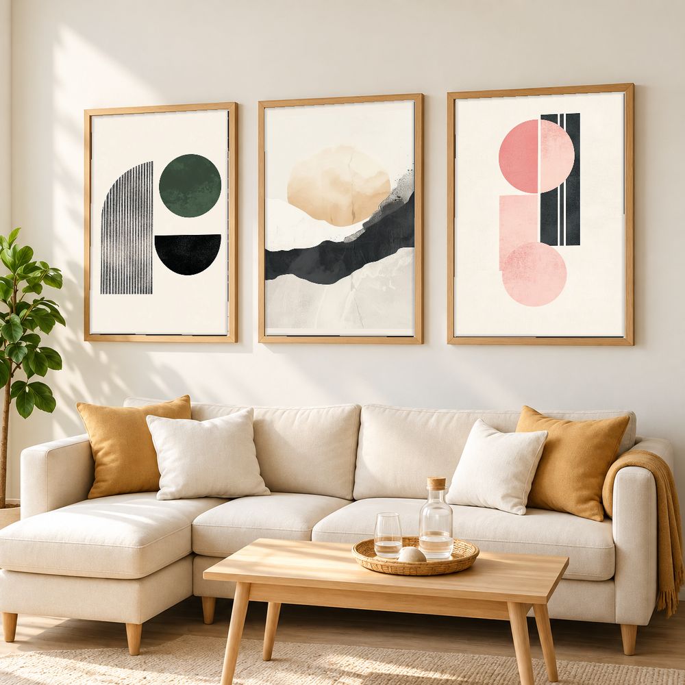 Set de cuadros decorativos que combinan