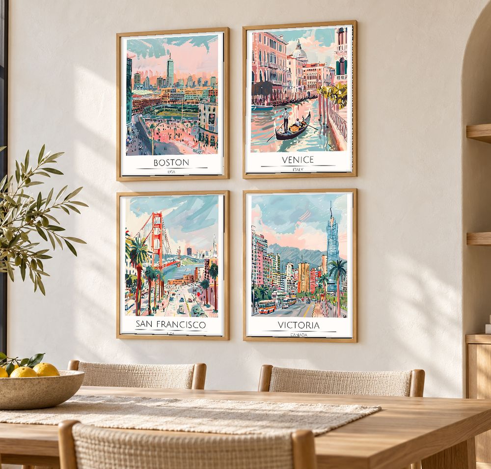 Set de cuadros decorativos que combinan