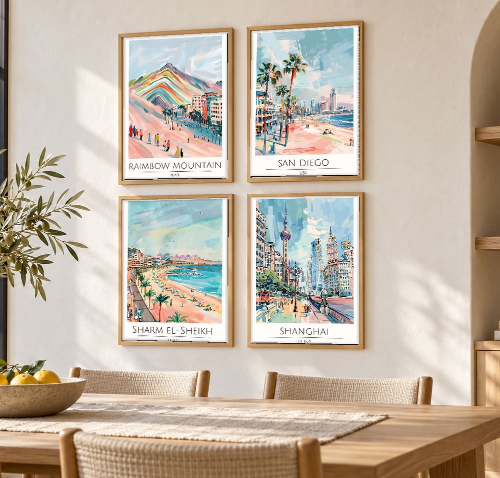 Set de cuadros decorativos que combinan