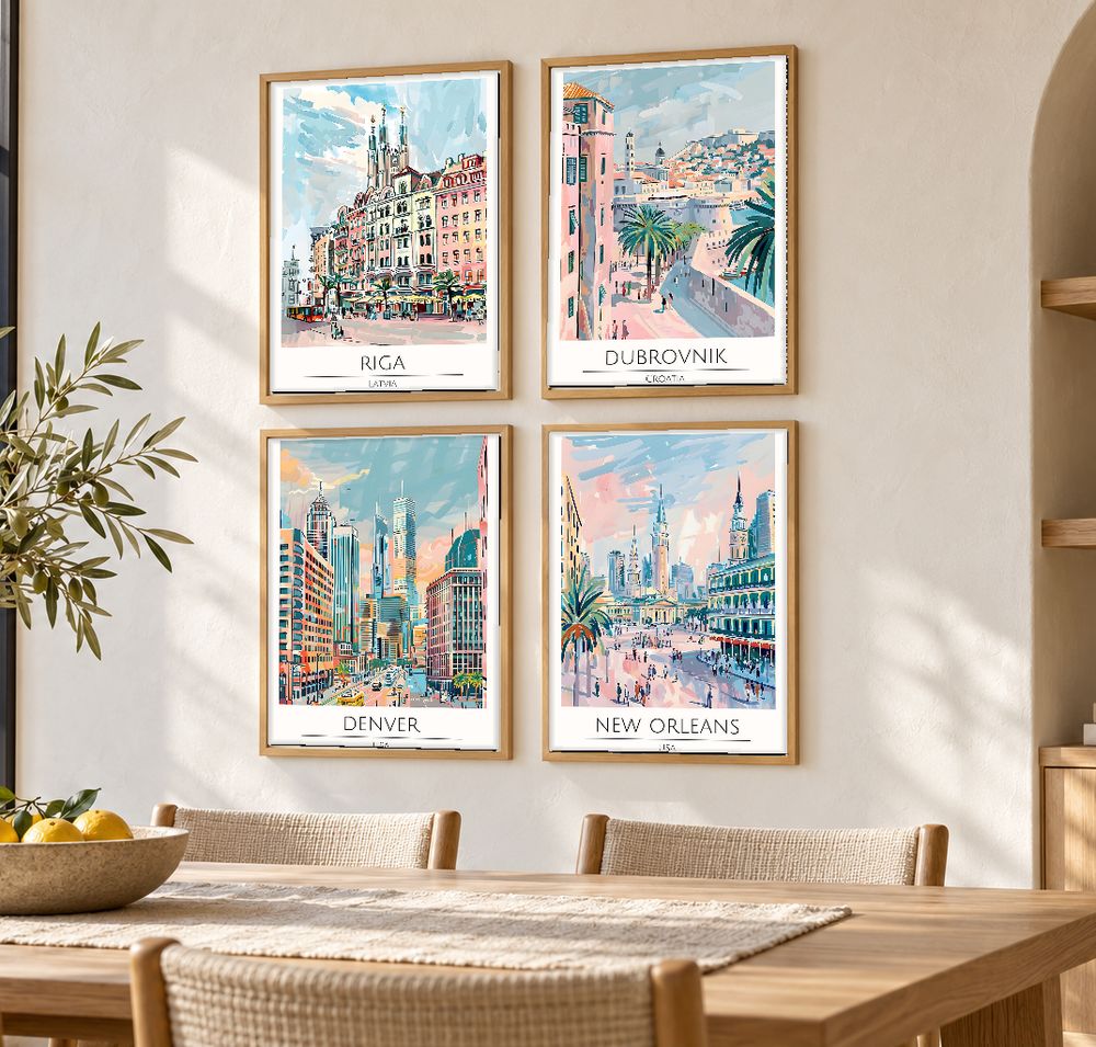 Set de cuadros decorativos que combinan