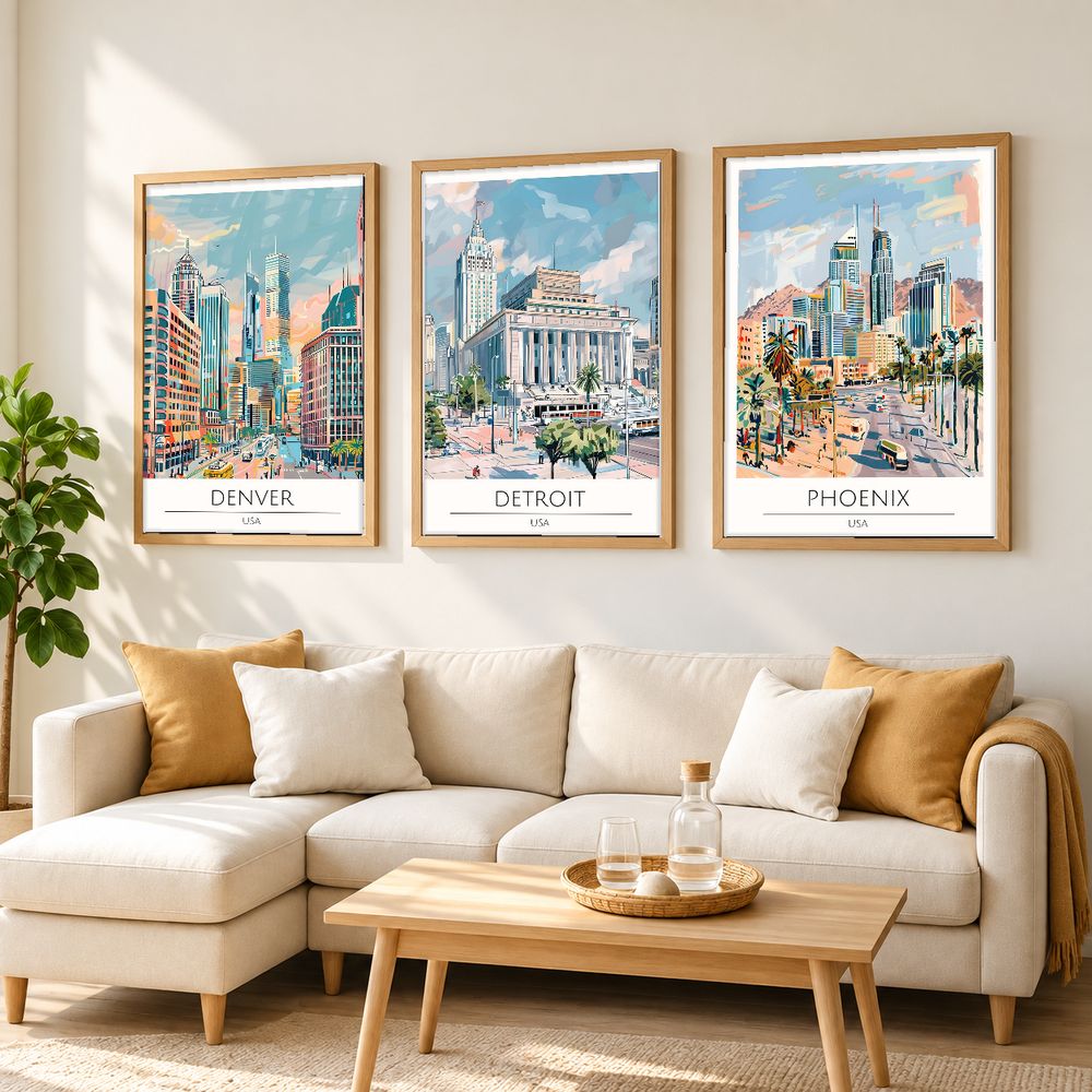 Set de cuadros decorativos que combinan
