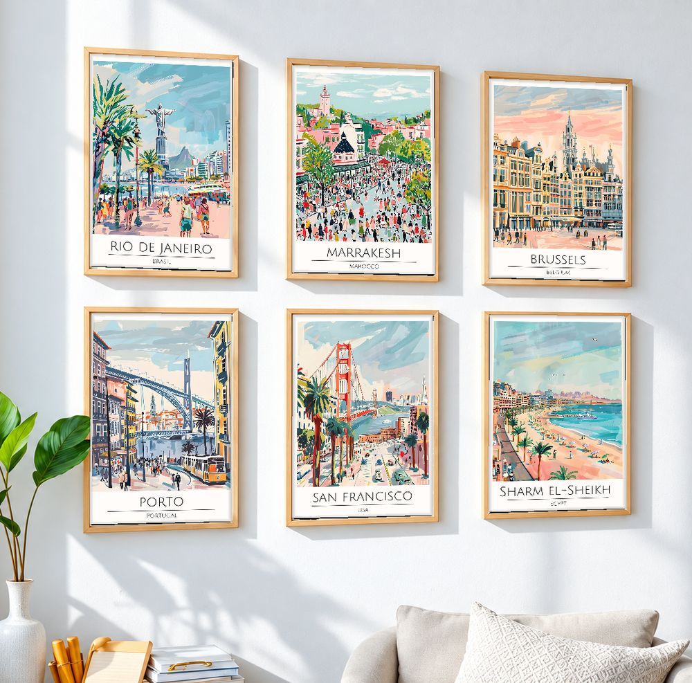 Set de cuadros decorativos que combinan