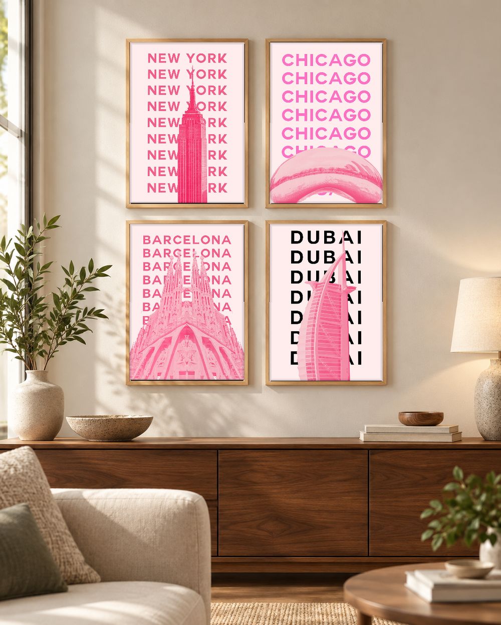 Set de cuadros decorativos que combinan