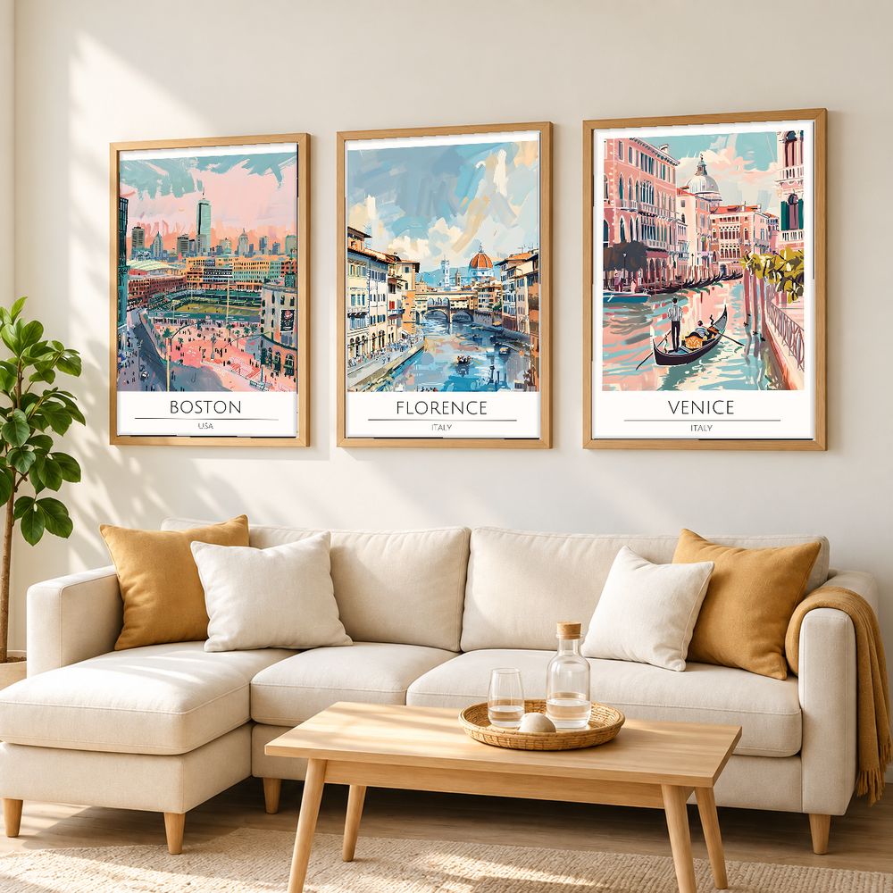 Set de cuadros decorativos que combinan