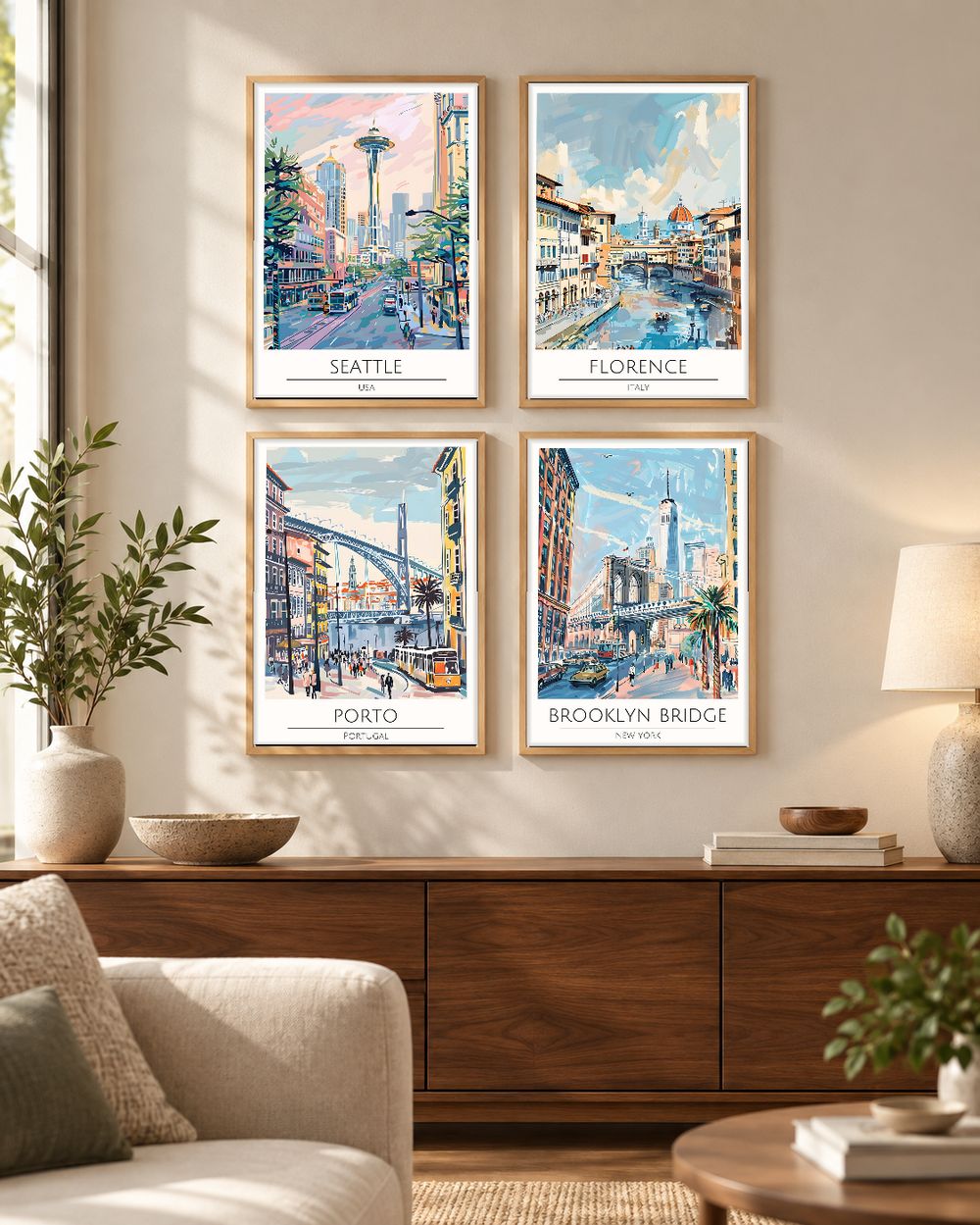 Set de cuadros decorativos que combinan