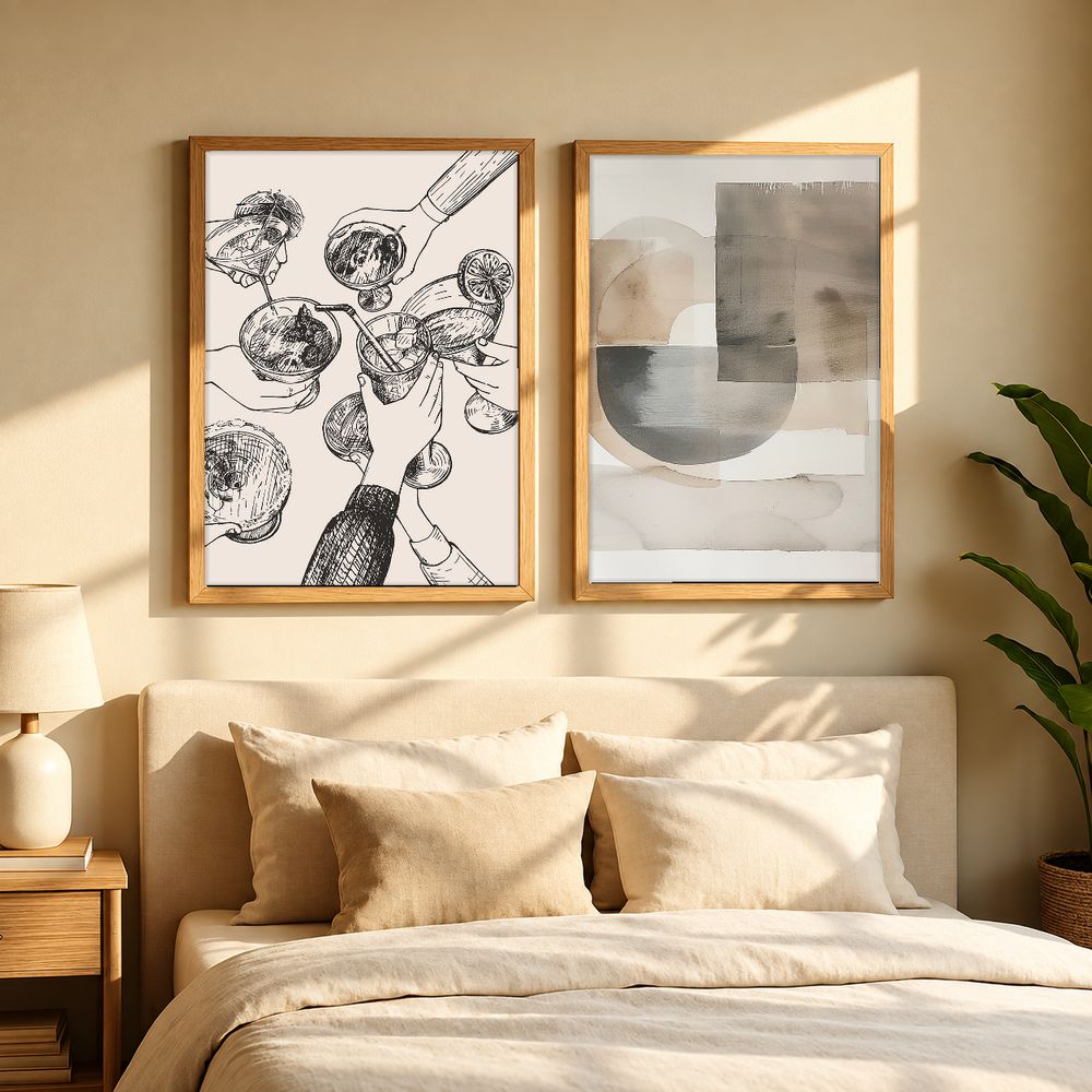 Set de 2 cuadros decorativos que combinan