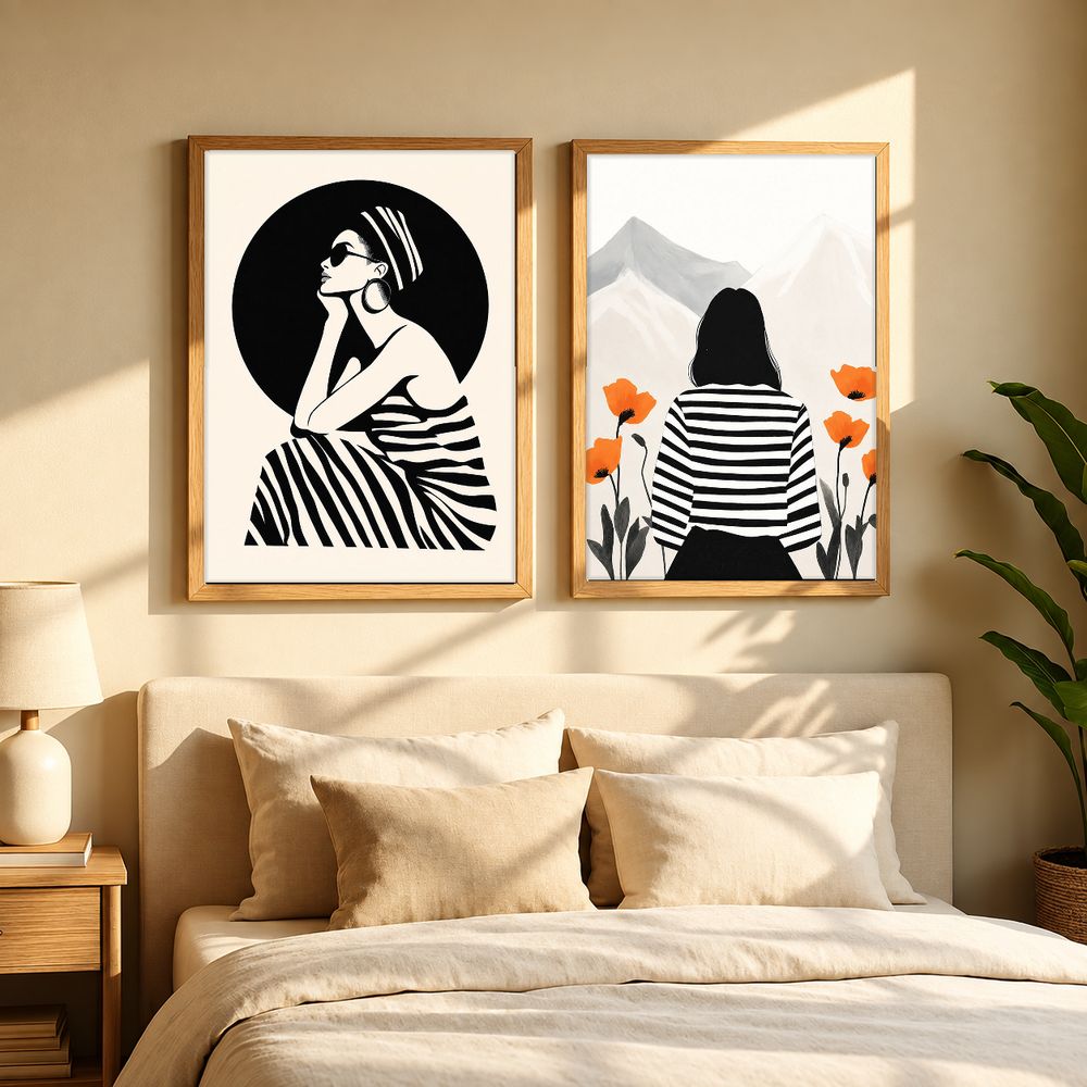 Set de 2 cuadros decorativos que combinan