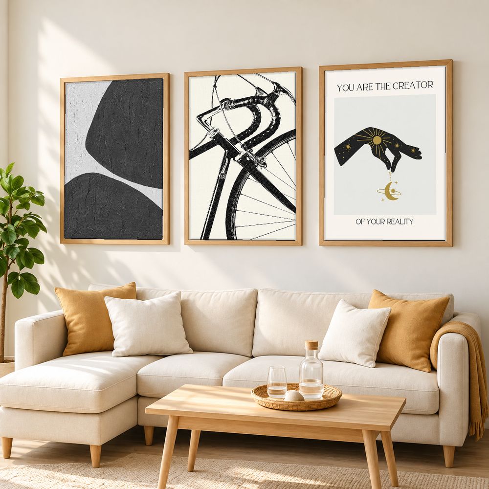 Set de 3 cuadros decorativos que combinan